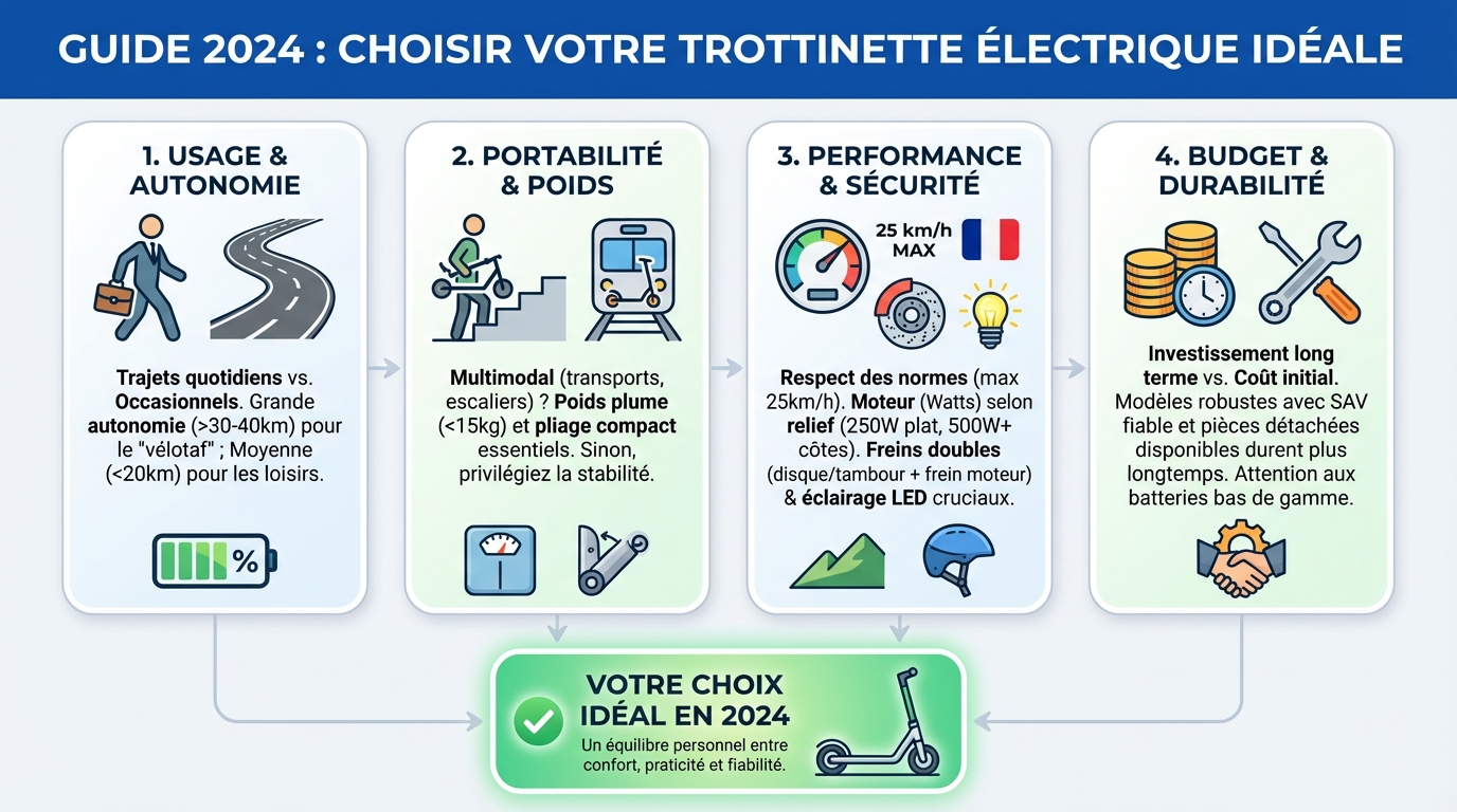 Comparatif des meilleures trottinettes électriques 2024