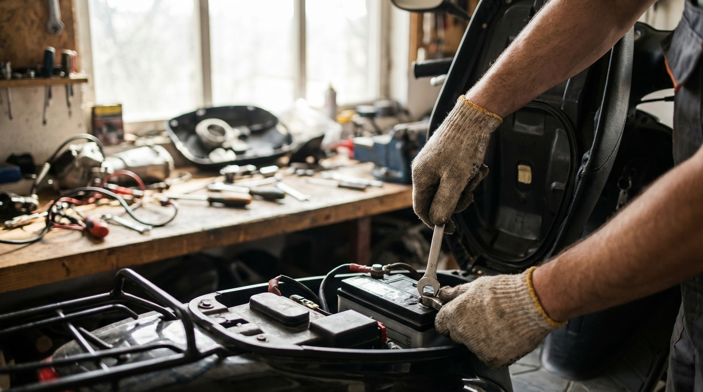 Comment débrancher la batterie d'un scooter facilement