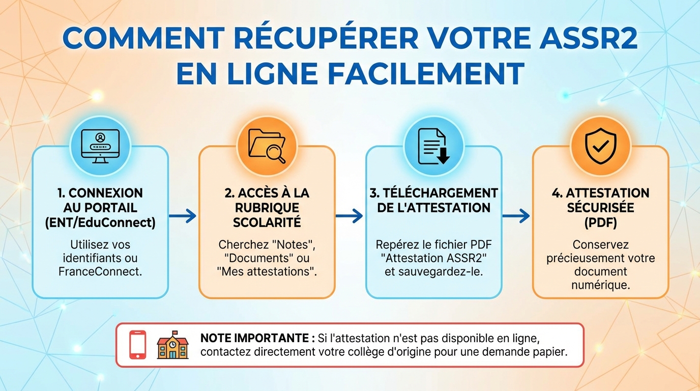 Comment récupérer votre ASSR2 en ligne facilement 1 Les étapes pour récupérer votre ASSR2 en ligne