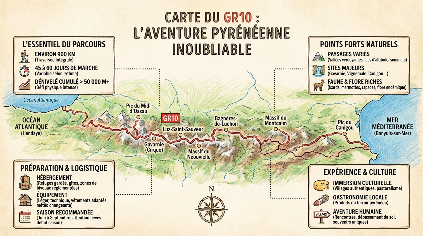 Découvrez la carte du GR10 pour une aventure inoubliable 1 Comment utiliser la carte du GR10