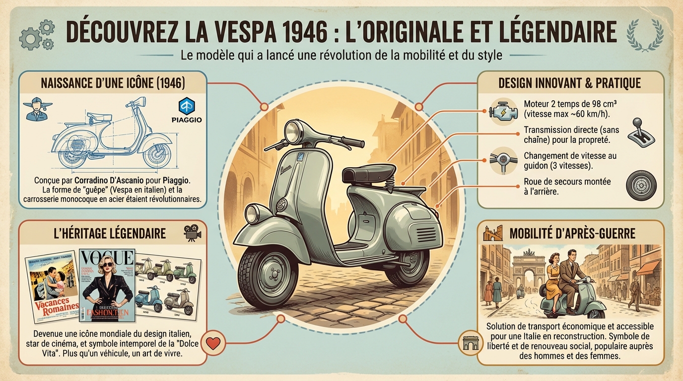 Caractéristiques techniques de la Vespa 98