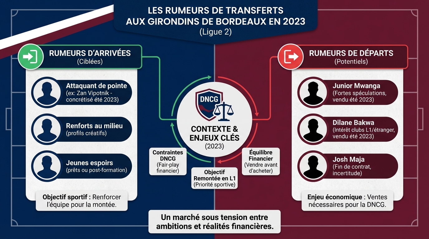 Les rumeurs de transferts aux girondins de bordeaux en 2023 1 Analyse des besoins de l'équipe