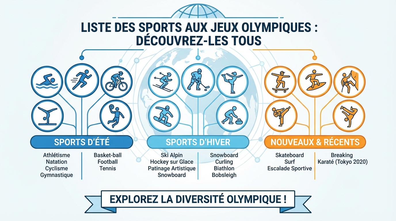 Liste des sports aux jeux olympiques : découvrez-les tous 1 Liste des sports olympiques