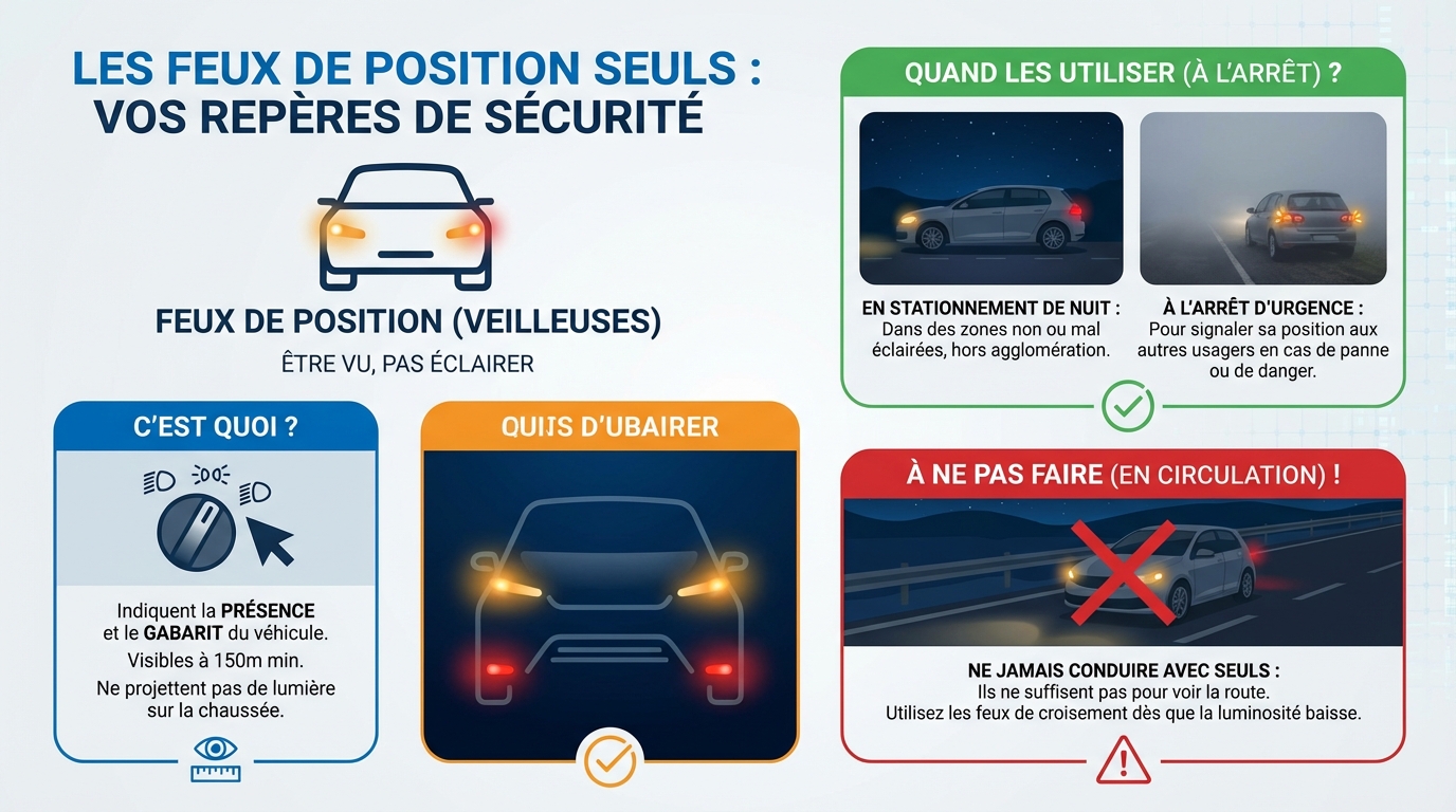 Importance des feux de position pour la sécurité