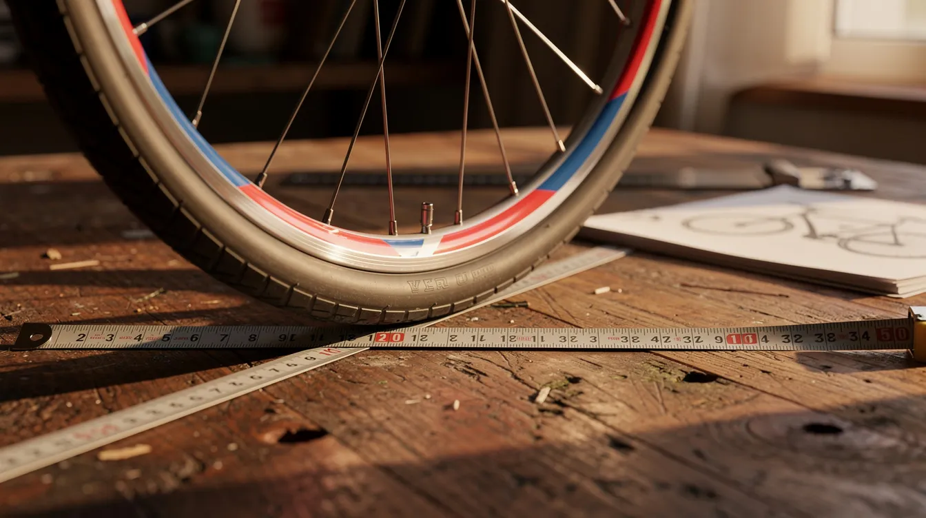 Tableau de circonférence des roues de vélo